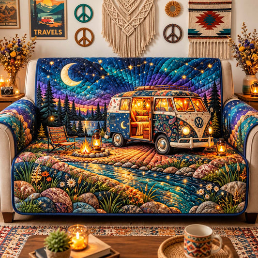 Good Vibes Road Trip Quilted Sofa Cover GFTONTD3540
