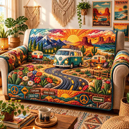 Wanderlust Desert Van Quilted Sofa Cover GFTONTD3541