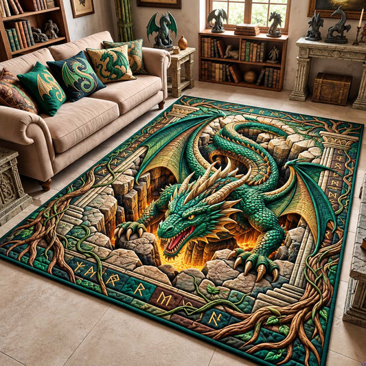 Emerald Dragon Ruins Area Rug GFTONTD3542