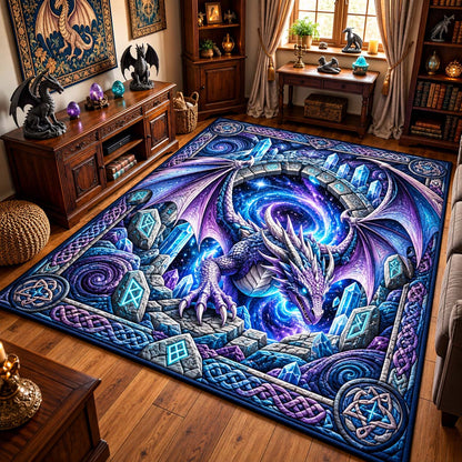 Cosmic Rune Dragon Area Rug GFTONTD3545
