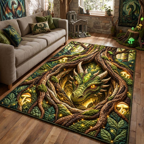 Enchanted Forest Dragon Area Rug GFTONTD3546