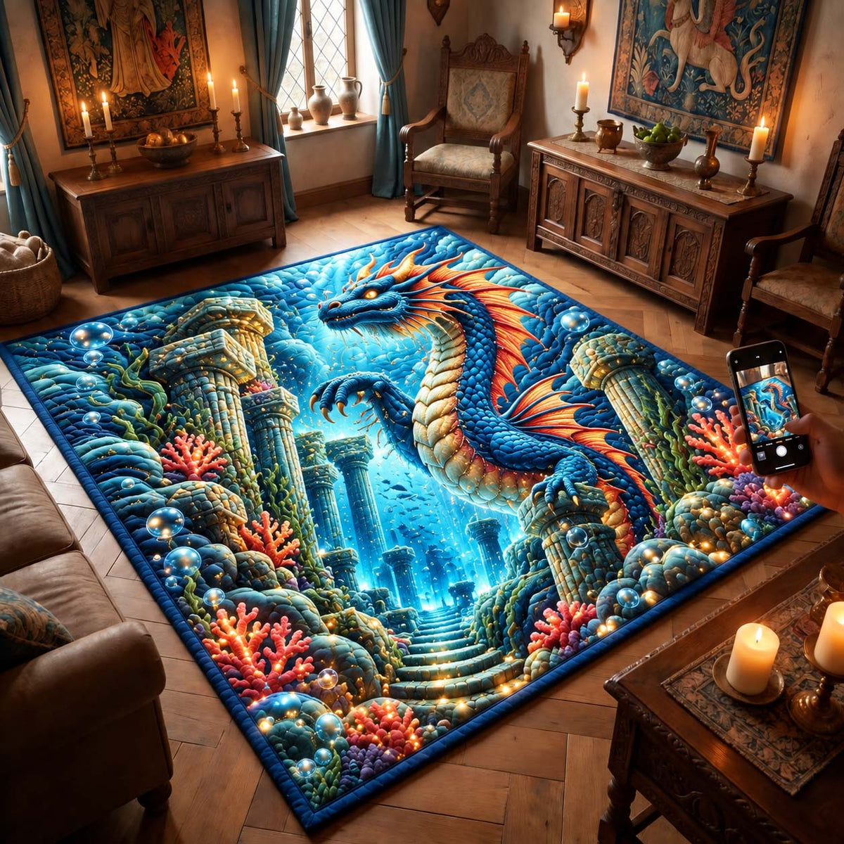 Atlantis Dragon Depths Area Rug GFTONTD3547