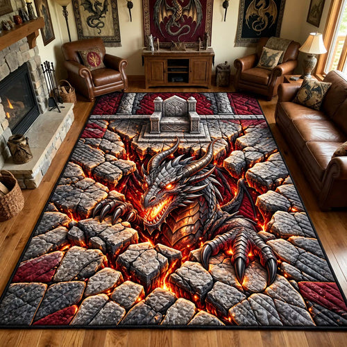 Lava Throne Dragon Area Rug GFTONTD3548