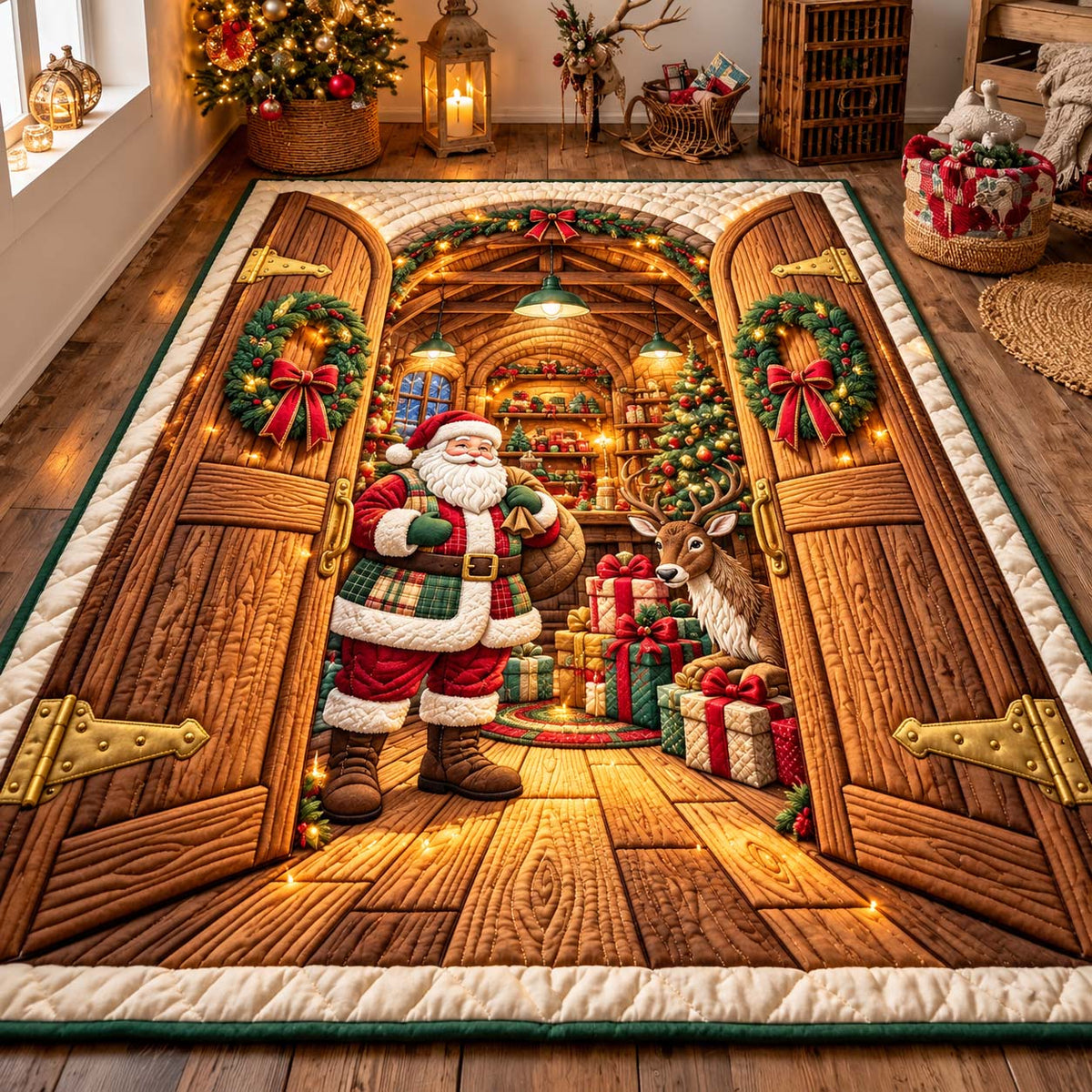 Workshop Door Of Santa Area Rug GFTONTD3553