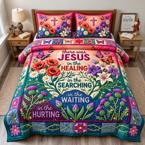 Jesus In Every Season 3-Piece Quilted Bedding Set GFTONTD3616