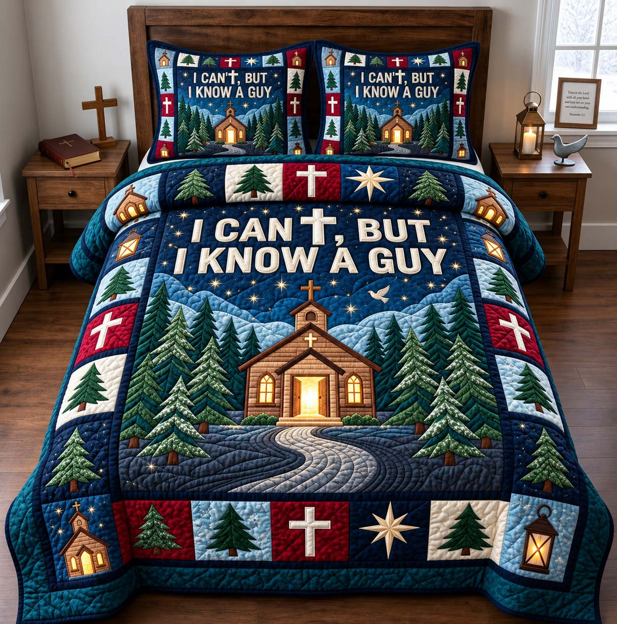 The Way To Him 3-Piece Quilted Bedding Set GFTONTD3619