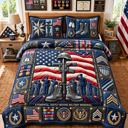 Fallen Heroes Memorial 3-Piece Quilted Bedding Set GFTONTD3620