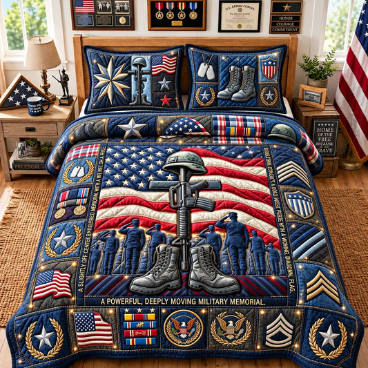 Fallen Heroes Memorial 3-Piece Quilted Bedding Set GFTONTD3620