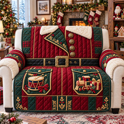 Santa Toymaker Coat Quilted Sofa Cover GFTONTD3634
