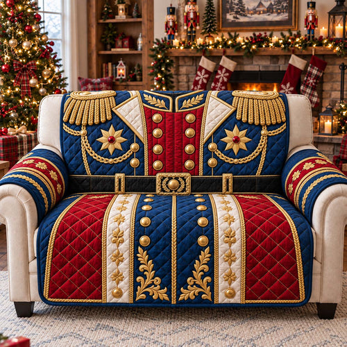 Christmas Nutcracker Guard Quilted Sofa Cover GFTONTD3638