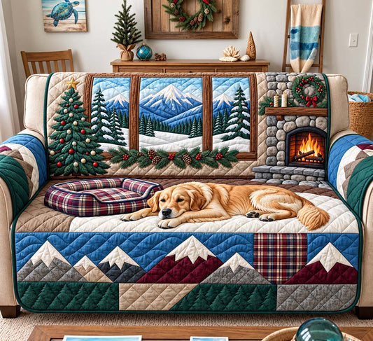 Cozy Mountain Retriever Quilted Sofa Cover GFTONTD3685