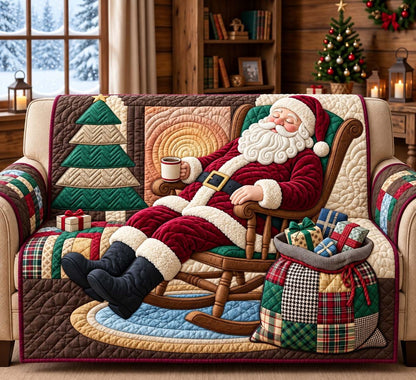 Santa Cozy Nap Quilted Sofa Cover GFTONTD3733