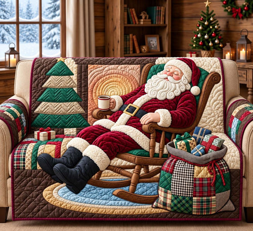 Santa Cozy Nap Quilted Sofa Cover GFTONTD3733