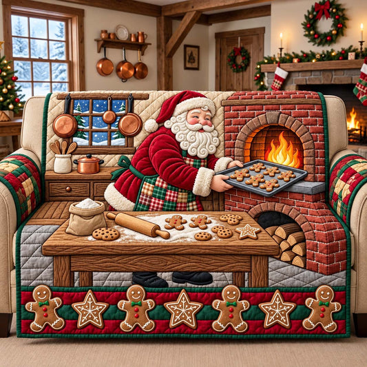 Santa Cookie Bakery Quilted Sofa Cover GFTONTD3737