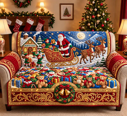 North Pole Departure Quilted Sofa Cover GFTONTD3738