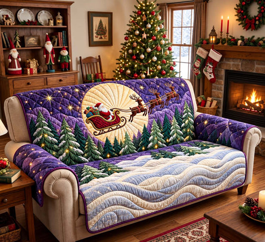 Moonlit Sleigh Ride Quilted Sofa Cover GFTONTD3742