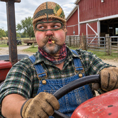 Sunflower Farmer Funny Face Mask GFTONTD3747