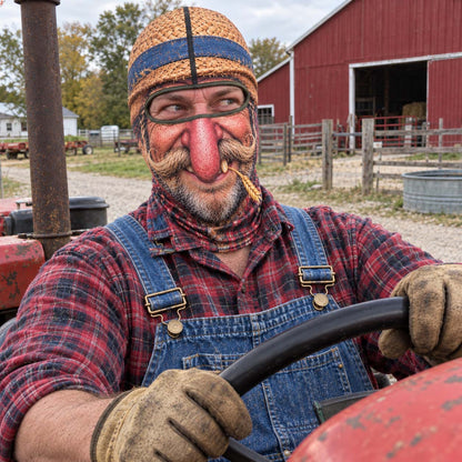 Sunflower Farmer Funny Face Mask GFTONTD3747