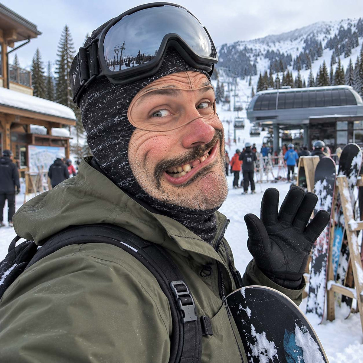 Crazy Grin Funny Face Mask GFTONTD3756