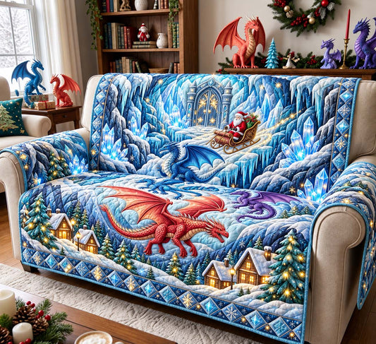 Frozen Dragon Kingdom Quilted Sofa Cover GFTONTD3779