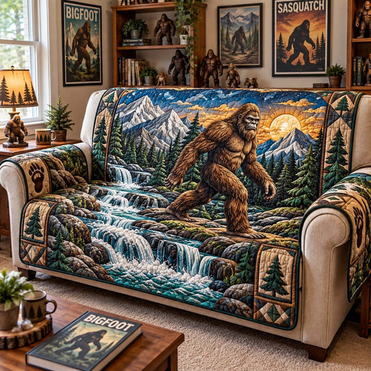 Mountain Bigfoot Trail Quilted Sofa Cover GFTONTD3790