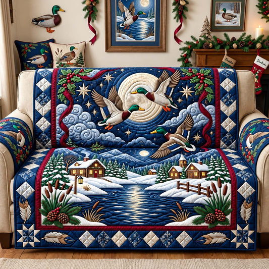 Moonlit Mallard Flight Quilted Sofa Cover GFTONTD3833