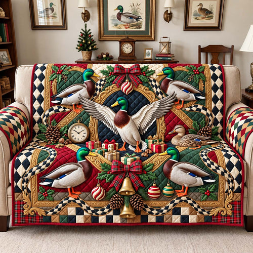 Classic Mallard Christmas Quilted Sofa Cover GFTONTD3835