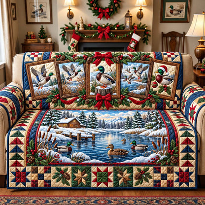 Winter Mallard Gallery Quilted Sofa Cover GFTONTD3838