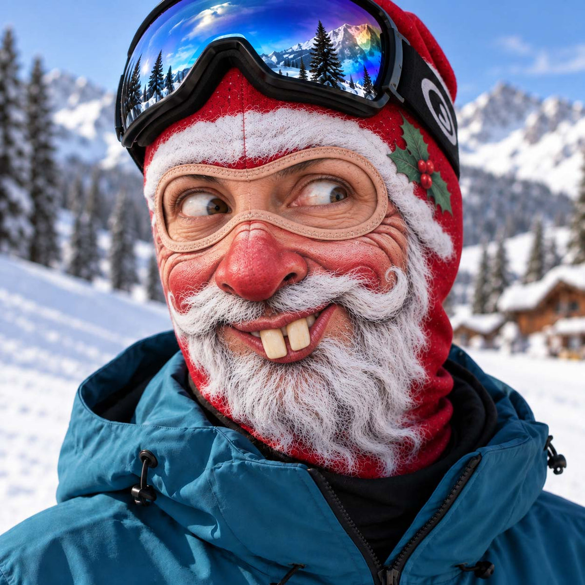 Crazy Santa Funny Face Mask GFTONTD3840