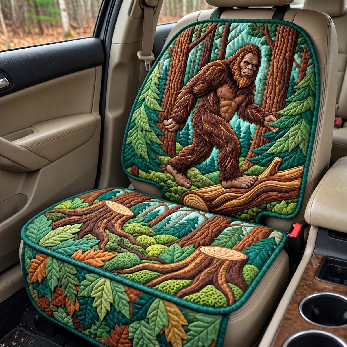 Deep Forest Walker Quilted Car Seat Protector GFTONTD3890
