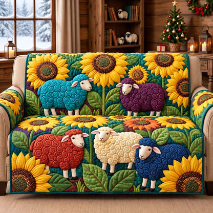 Sunflower Sheepfield Quilted Sofa Cover GFTONTD3921