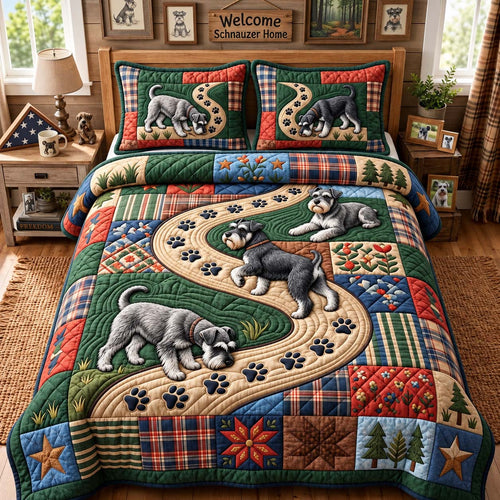 Pawprint Adventure 3-Piece Quilted Bedding Set GFTONTD3927