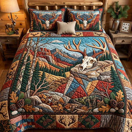 Mountain Hunter Lodge 3-Piece Quilted Bedding Set GFTONTD4023