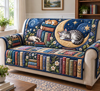 Moonlit Book Naps Quilted Sofa Cover GFTONTD4042