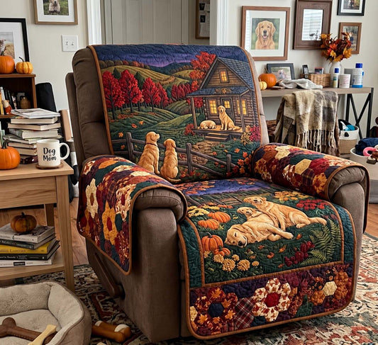 Golden Cabin Retreat Quilted Sofa Cover GFTONTD4084