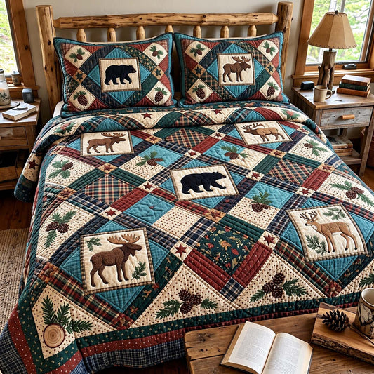 Pine Ridge Lodge 3-Piece Quilted Bedding Set GFTONTD4108