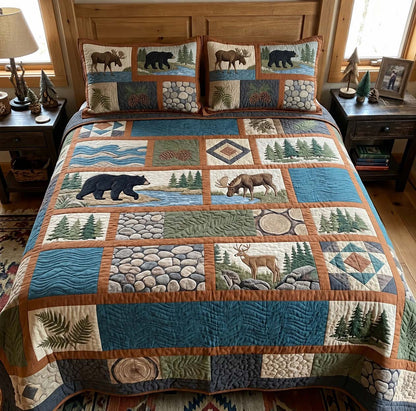 Riverwood Wildlife 3-Piece Quilted Bedding Set GFTONTD4109