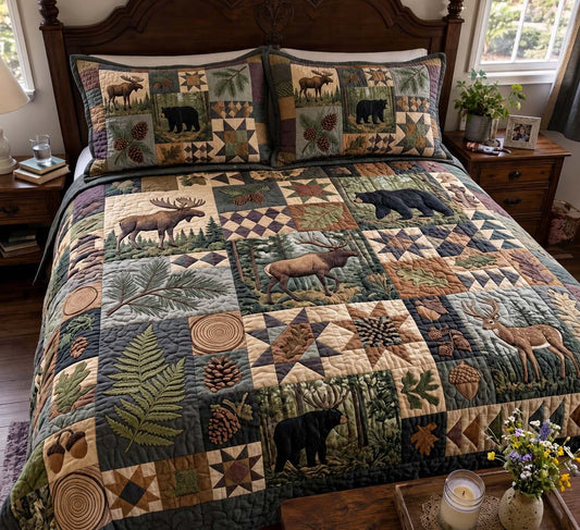 Wilderness Heritage 3-Piece Quilted Bedding Set GFTONTD4111