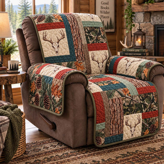 Rustic Deer Camp Quilted Sofa Cover GFTONTD4120