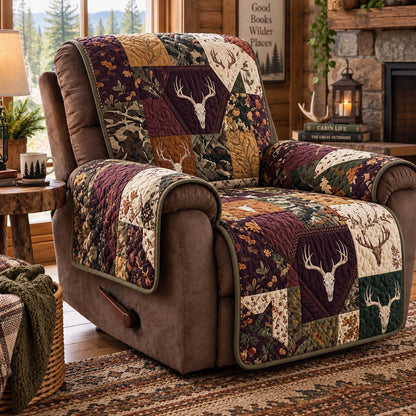 Antler Lodge Quilt Quilted Sofa Cover GFTONTD4123