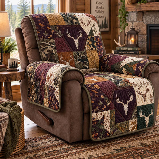 Antler Lodge Quilt Quilted Sofa Cover GFTONTD4123