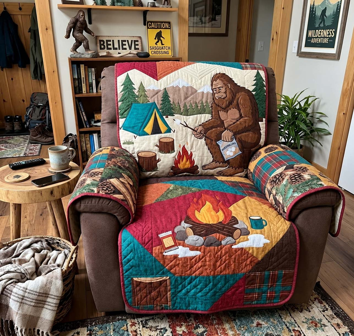 Bigfoot Marshmallow Camp Quilted Sofa Cover GFTONTD4133