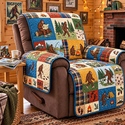 Bigfoot Camping Adventures Quilted Sofa Cover GFTONTD4137