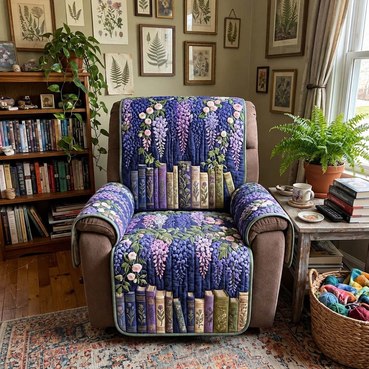Wisteria Reading Nook Quilted Sofa Cover GFTONTD4227