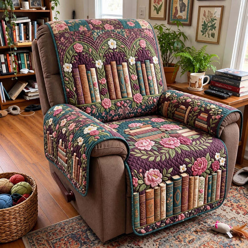 Rose Garden Bookshelf Quilted Sofa Cover GFTONTD4231