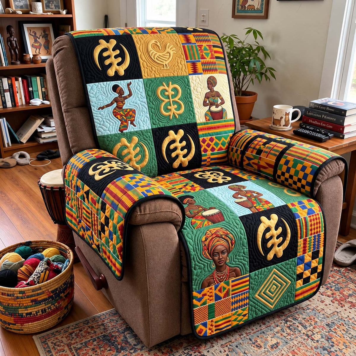 Heritage Rhythm Patchwork Quilted Sofa Cover GFTONTD4238