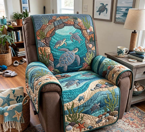 Coral Reef Journey Quilted Sofa Cover GFTONTD4288
