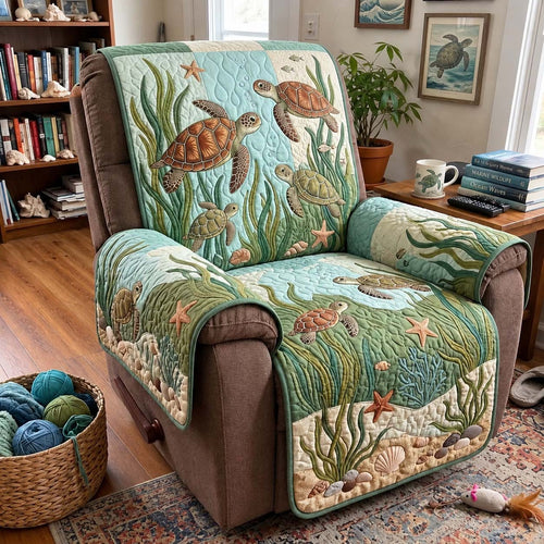 Seagrass Turtle Cove Quilted Sofa Cover GFTONTD4290
