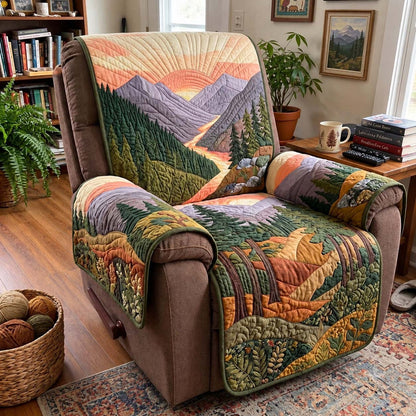 Sunset Mountain Valley Quilted Sofa Cover GFTONTD4307