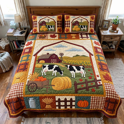 Autumn Barn Pasture 3-Piece Quilted Bedding Set GFTONTD4355